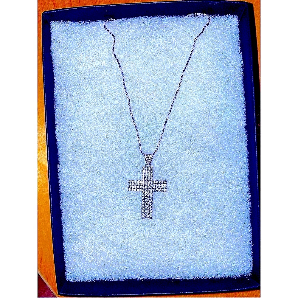 Stearling silver Christian Cross chain
